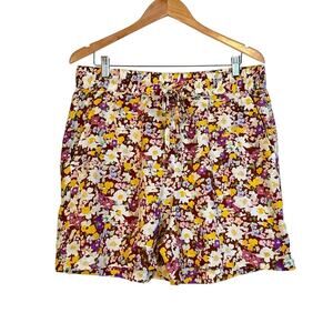 Sanctuary Womens Summer High Waisted Floral Print Shorts Size XXL Multicolor NWT